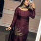 Graceful Charm in Natural Crepe Silk Suit Set with Classic Salwar and Coordinated Dupatta - Jaipuri Vastra