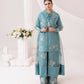 Designer Natural Crepe Farshi Palazzo Set with Bidas Val Moti & 3mm Sequence Embroidery