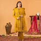 Heavy Crepe Silk Top and Farshi Salwar with Canvas Belt and Butterfly Net Dupatta