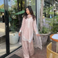 Elegant Partywear Farshi Salwar Set in Pure Roman Silk with Thread & Sequin Work