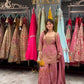 Fully Stitched Partywear Pink Chinon Silk Palazzo Set Featuring Heavy Embroidery & Sequin Detailing