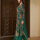 Premium Chinon Silk Digital Print Top and Pant Set with Both Side Embroidery & Lace Border Dupatta