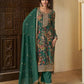 Premium Chinon Silk Digital Print Top and Pant Set with Both Side Embroidery & Lace Border Dupatta