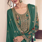 Premium Chinon Silk Digital Print Top and Pant Set with Both Side Embroidery & Lace Border Dupatta