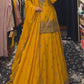 Chinon Silk Sequence Embroidered Suit with Lined Sharara & Dupatta