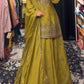 Chinon Silk Sequence Embroidered Suit with Lined Sharara & Dupatta