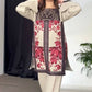 Designer Ready-to-Wear Co-ords in Pure Natural Crepe with Top & Plazzo
