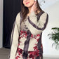 Designer Ready-to-Wear Co-ords in Pure Natural Crepe with Top & Plazzo