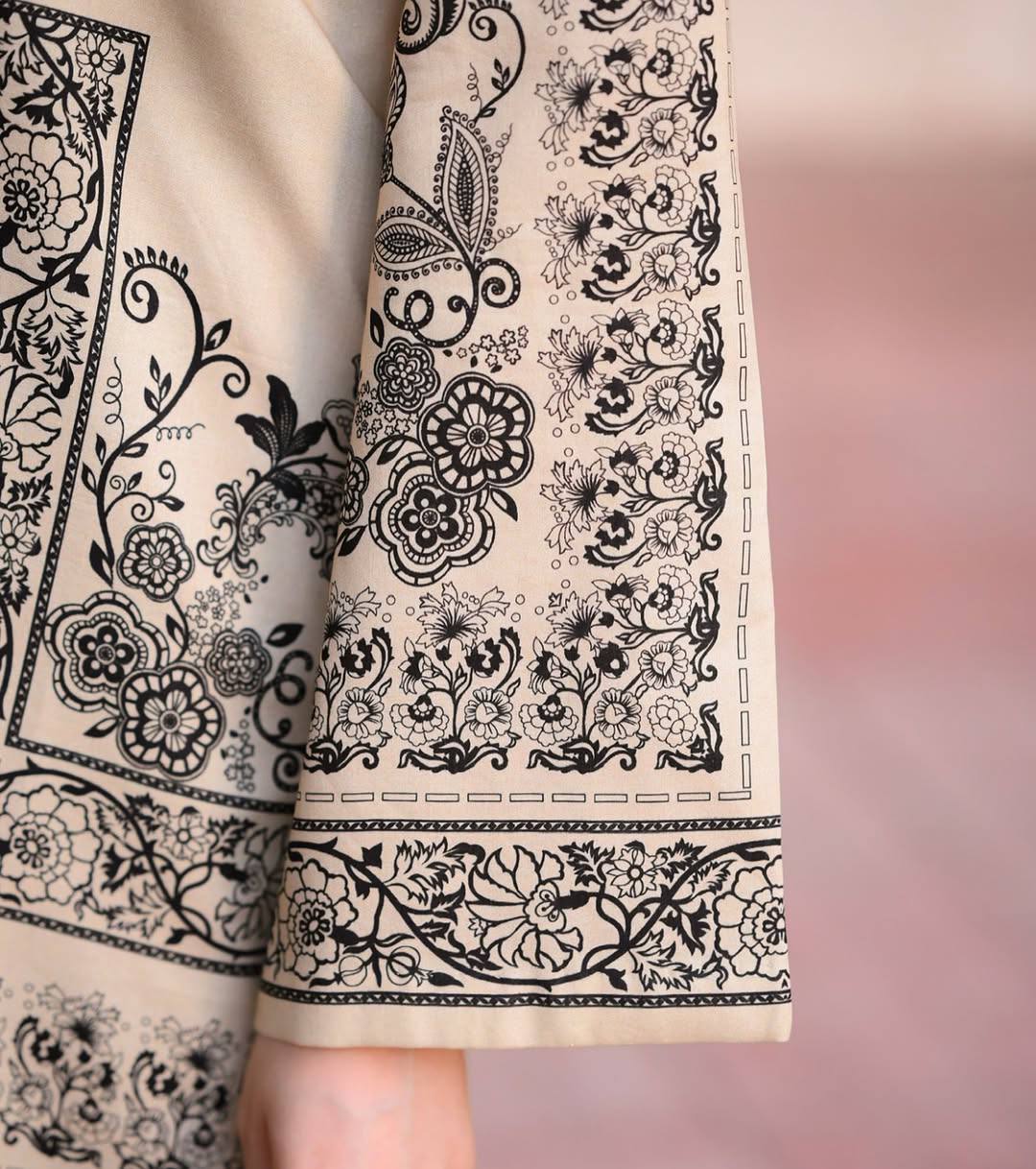 Trendy Digital Printed Pure Crepe Co-ord Set with Sleeves and Elastic Plazzo