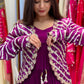 Step into the Spotlight with This New Designer Party Gown and Embroidered Jacket Set