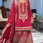 Stylish Embroidered Georgette Top and Plazzo Set with Dupatta for Special Occasions