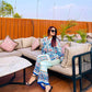 Elegant American Crepe Top and Plazzo Set with Digital Print and Soft Georgette Dupatta