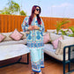 Elegant American Crepe Top and Plazzo Set with Digital Print and Soft Georgette Dupatta