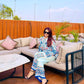 Elegant American Crepe Top and Plazzo Set with Digital Print and Soft Georgette Dupatta