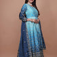 Premium Embroidered Chinon Gown with Stylish Sequins Work and Coordinated Dupatta