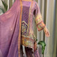 Designer Digital Printed Chinon Ensemble with Real Mirror Work and Lace Border Dupatta