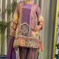 Designer Digital Printed Chinon Ensemble with Real Mirror Work and Lace Border Dupatta