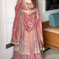 Ankita Embroidery Full Sleeve Gown Set with Coordinated Lehenga in Party Wear Style