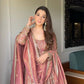 Ankita Embroidery Full Sleeve Gown Set with Coordinated Lehenga in Party Wear Style