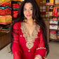 Stylish Beaded Faux Georgette Set with Sequin Embroidered Palazzo and Dupatta
