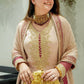 Elegant Chinon Silk Party Wear Outfit with Embroidered Top and Coordinated Bottom