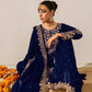 Fully Stitched Maroon Faux Georgette Kurta Plazo Dupatta Set with Intricate Coding and Rivet Moti Embellishments