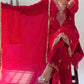 Designer Faux Georgette Outfit with Fancy Embroidery and Moti Embellishment