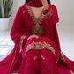 Designer Faux Georgette Outfit with Fancy Embroidery and Moti Embellishment