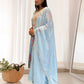 Ready to Wear Designer Suit in Kundan Organza with Hand Mirror and Stone Embroidery