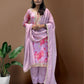 Ready to Wear Designer Suit in Kundan Organza with Hand Mirror and Stone Embroidery