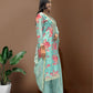 Ready to Wear Designer Suit in Kundan Organza with Hand Mirror and Stone Embroidery