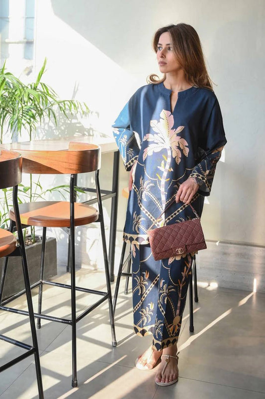 Pure Slab Cotton Digital Printed Palazzo and Top Set – Ready to Wear