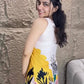 Luxury Party Wear Co-Ord Set in Digital Printed Natural Butter Blue Cotton