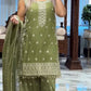 Designer Faux Georgette Outfit with Elegant Sequin Embroidery and Border Work