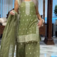 Designer Faux Georgette Outfit with Elegant Sequin Embroidery and Border Work