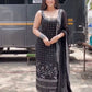 Traditional Georgette Suit Set with Mirror Work and Embroidered Dupatta
