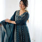 Nehal -SRK Anarkali in Crunchy Silk with Embroidered Design