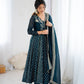 Nehal -SRK Anarkali in Crunchy Silk with Embroidered Design