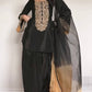 Exclusive Party Wear Satin Outfit with Sequin Embroidery and Farshi Palazzo