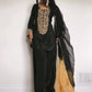 Exclusive Party Wear Satin Outfit with Sequin Embroidery and Farshi Palazzo