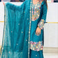 Exclusive Party Wear Outfit with Chinon Silk Sharara and Embroidered Dupatta