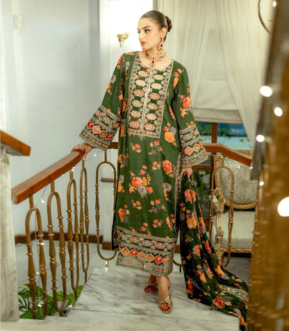 Premium Heavy Chinon Silk Outfit with Organza Embroidery and Patch Work