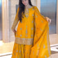 Exclusive Designer Chinon Silk Outfit with Sequin Embroidery and Dupatta