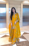 Exclusive Designer Chinon Silk Outfit with Sequin Embroidery and Dupatta