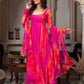 Exclusive Anarkali Gown Bottom and Dupatta Set with Fancy Bandhej Print