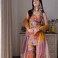 Stylish Party Wear Sharara Set in Chinon Silk with Stone Hand Embellishments
