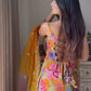 Stylish Party Wear Sharara Set in Chinon Silk with Stone Hand Embellishments