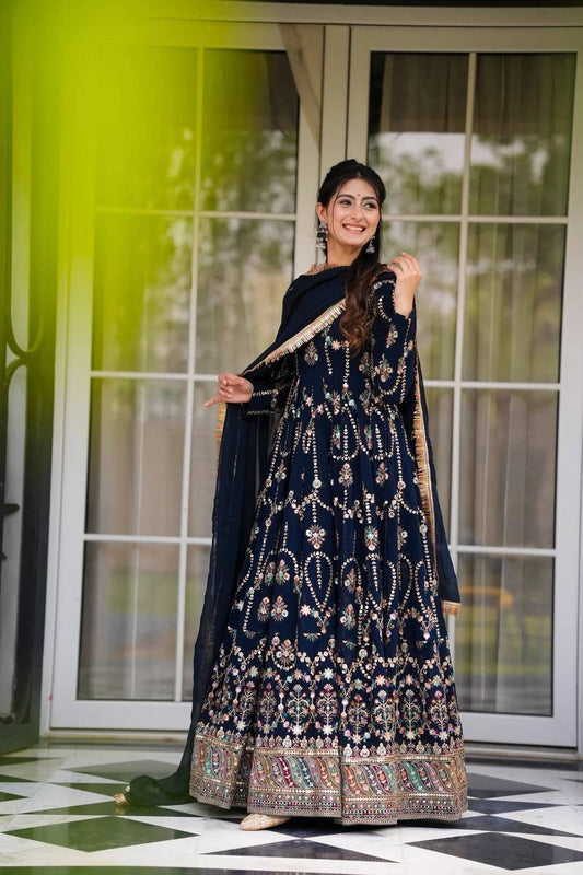 Premium Co-ord Suit Set – Faux Georgette with Soft Cotton Lining & Lace Work