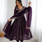 Nehal -SRK Anarkali in Crunchy Silk with Embroidered Design