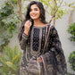 Exclusive Heavy Faux Georgette Ensemble with Sequin Embroidery and Fancy Latkan Border